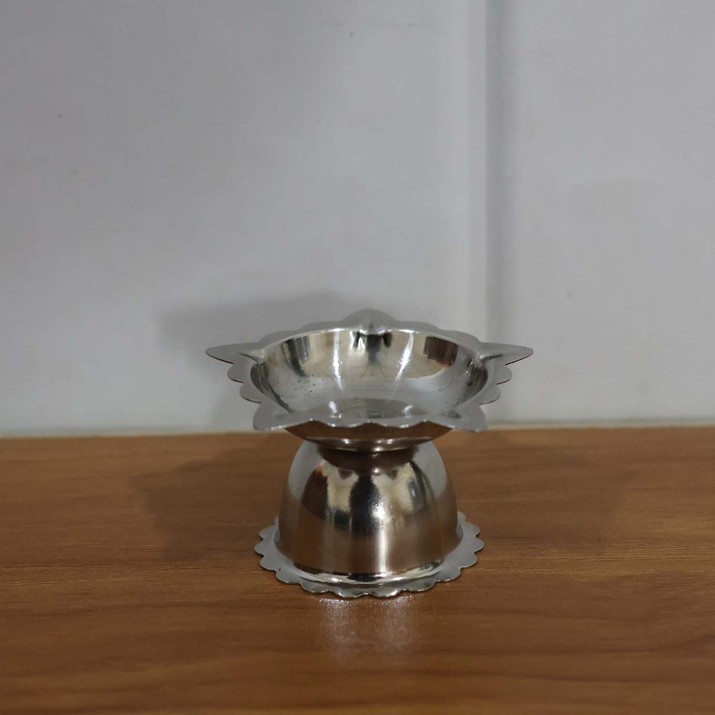 Silver diya for pooja