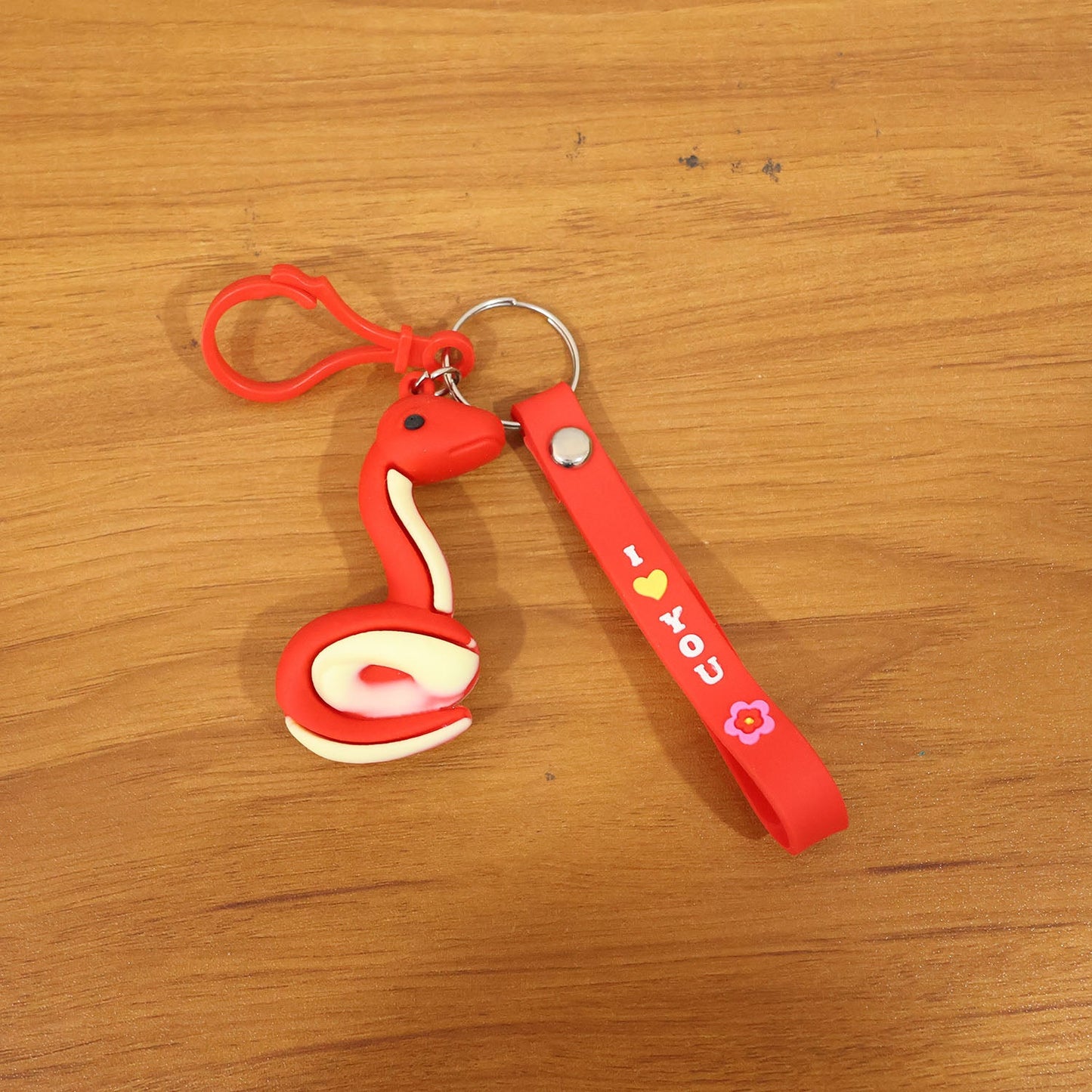 Cute Cartoon Snake Keychain (1 Pc)