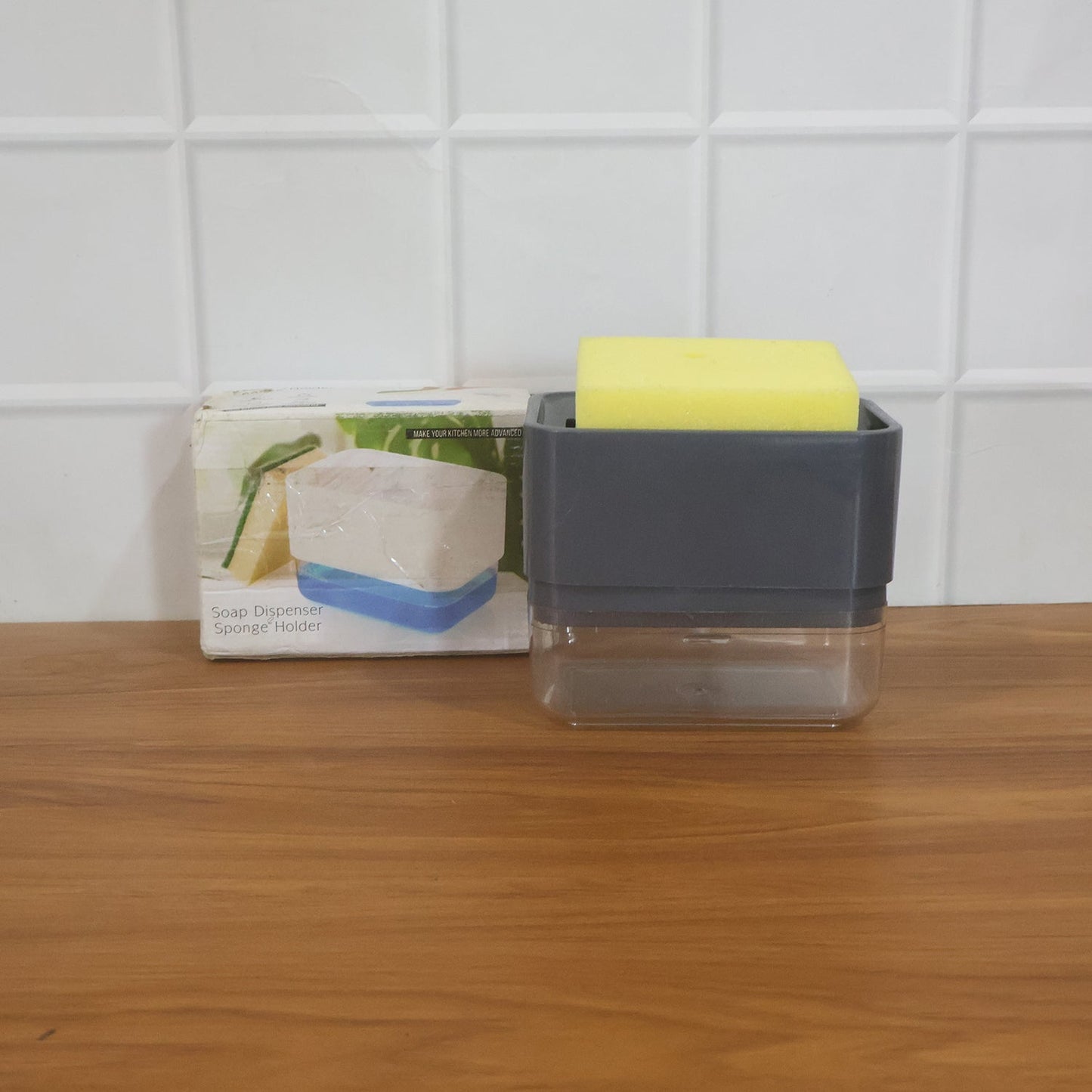 Soap Dispenser with Sponge Holder (1 Set)