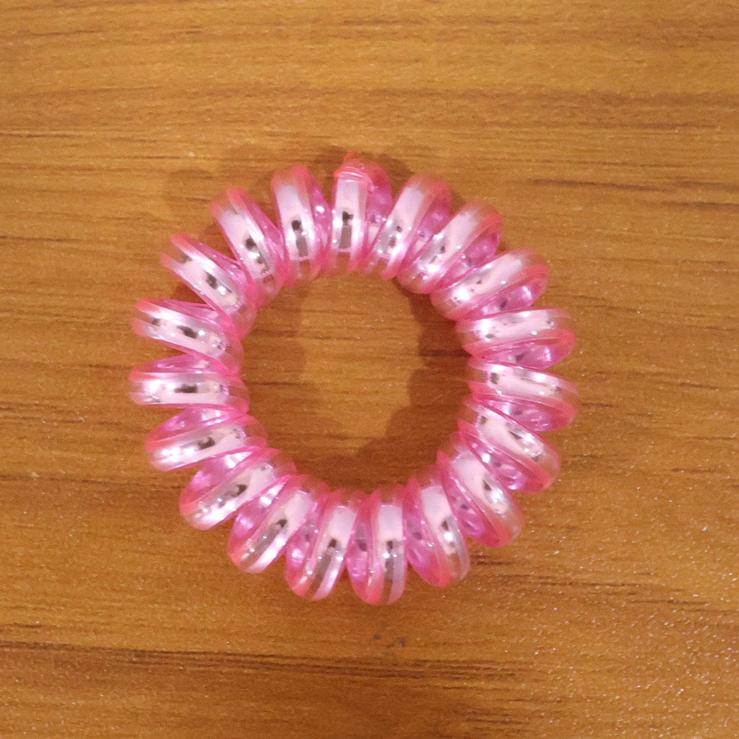Soft Stretchable Telephone Wire Style Hair Bands Set (1 Pc, Mix Color)