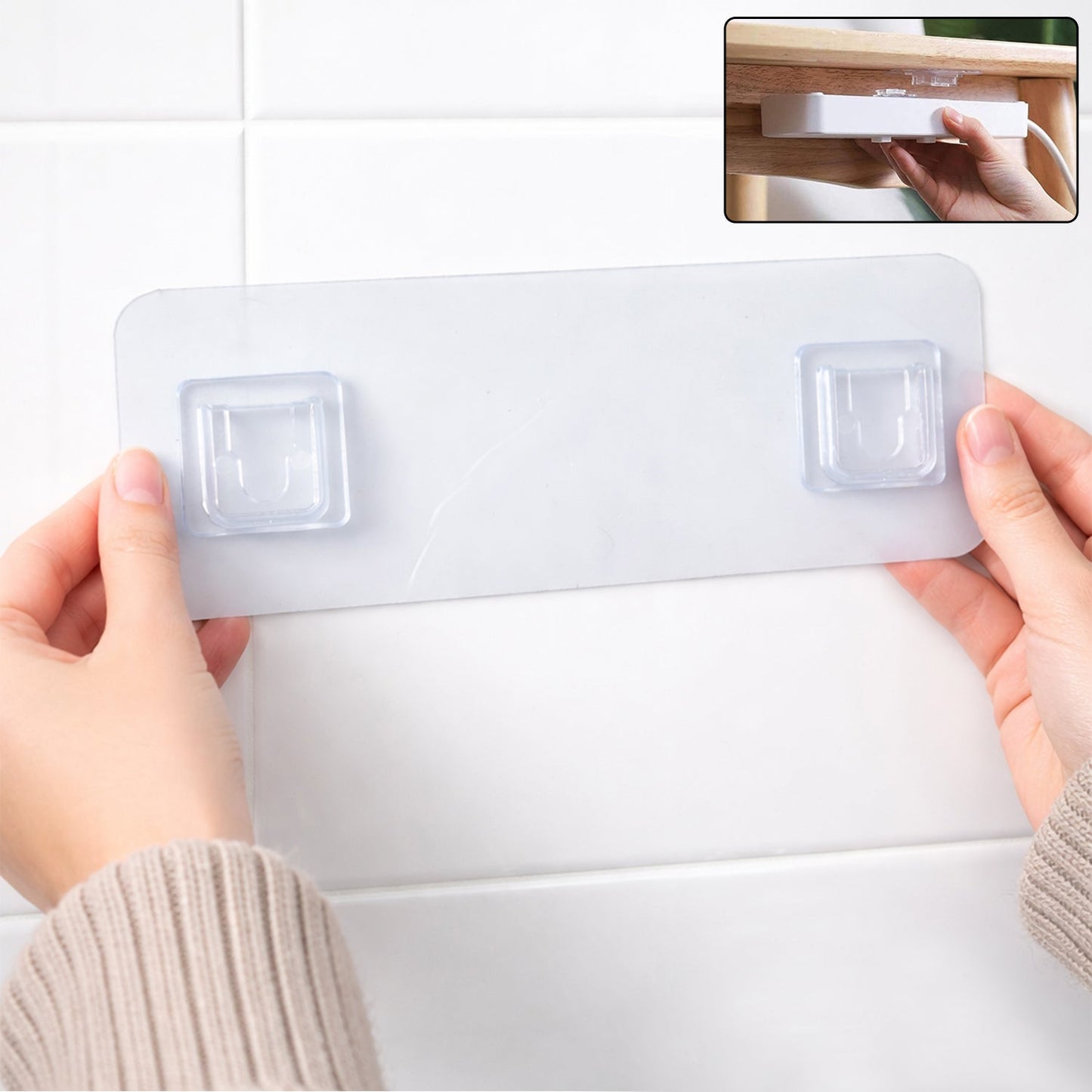 Self adhesive wall hanging rack