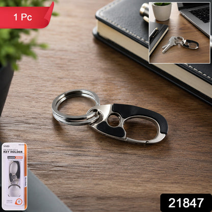 Premium Stainless Steel Carabiner Keychain with Secure Locking Clip 1 Pc