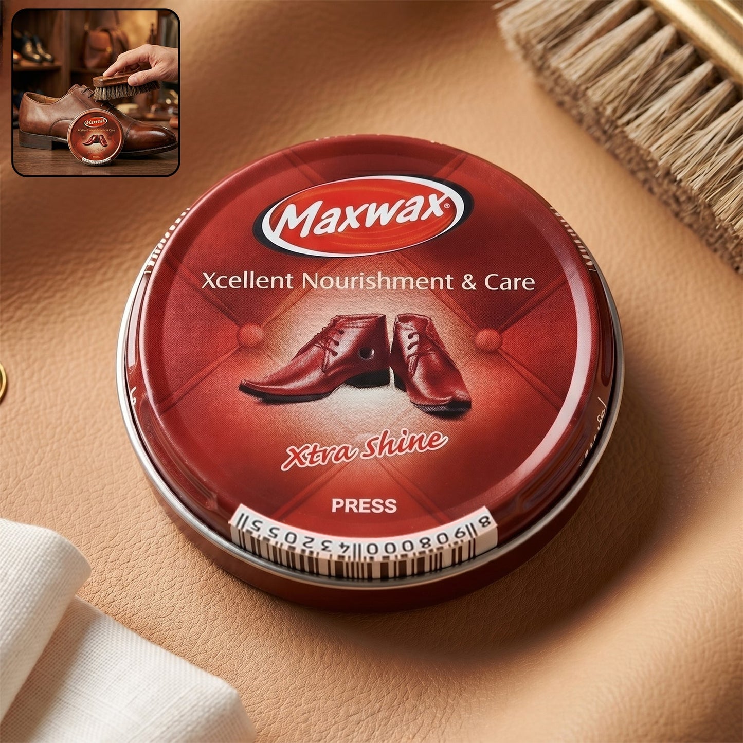 brown shoe polish cream
