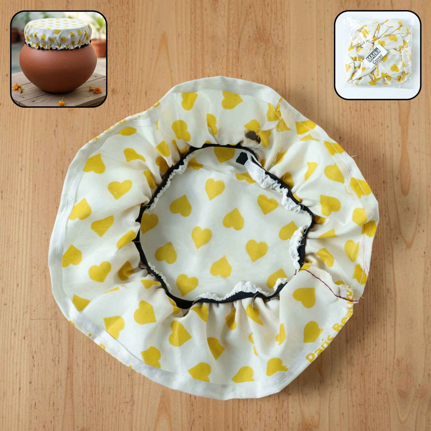 Premium elasticated cotton matka cover