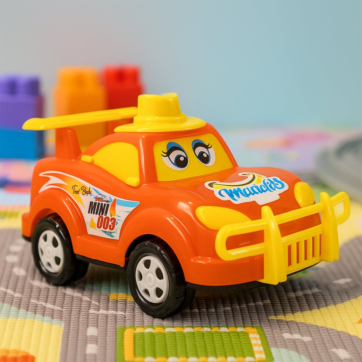 Funwoods Friction-Powered Cartoon Racing Car Toy - (1 Pc)