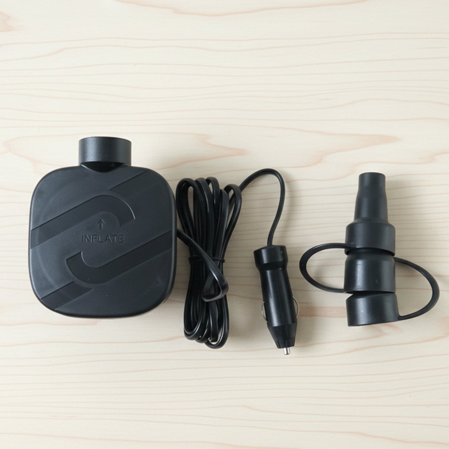 Vehicle air pump inflator kit for travel