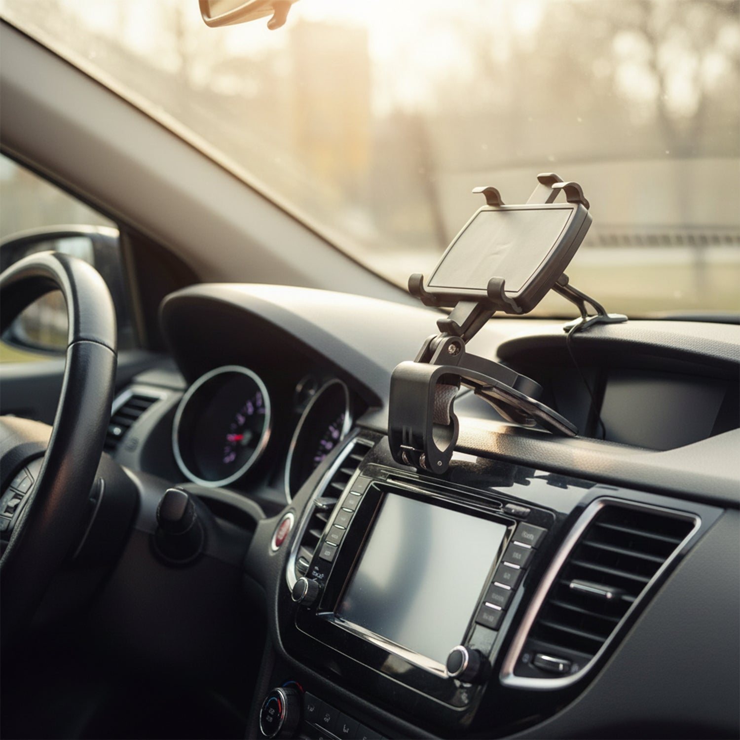 Adjustable mobile holder for dashboard and car use