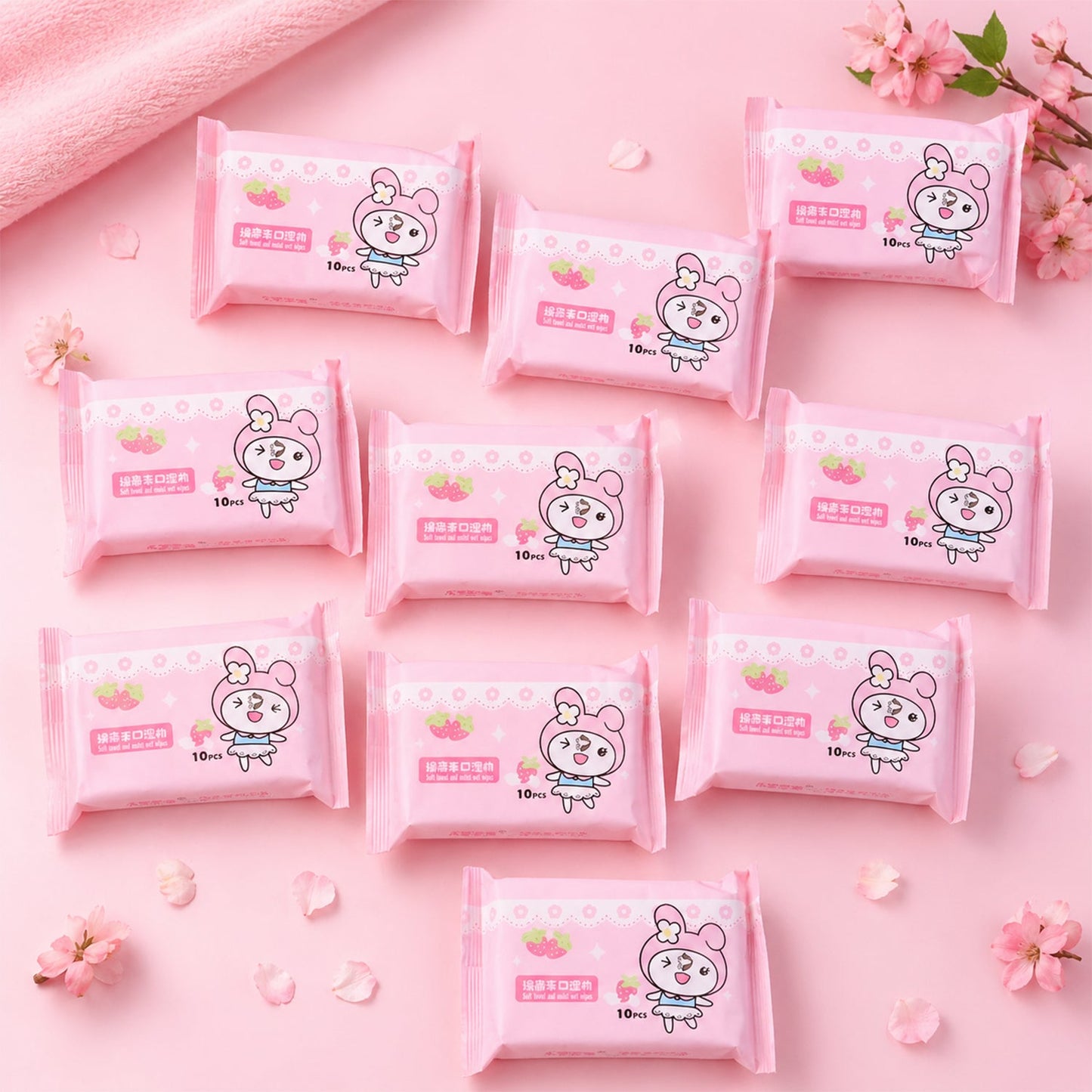 soft disposable wipes cartoon design
