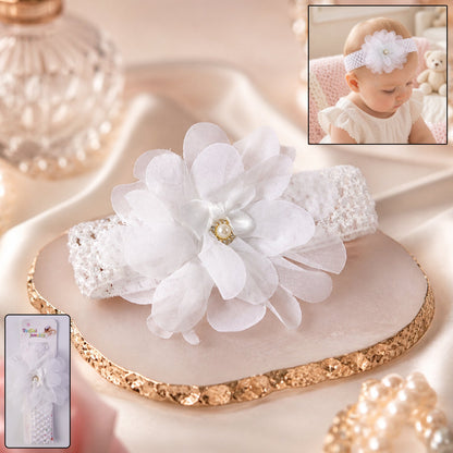 Cute Soft Elastic Floral Baby Headband Stylish Stretchable Hair Band (1 Pc)