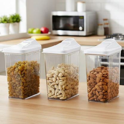 3-piece airtight kitchen containers for food storage