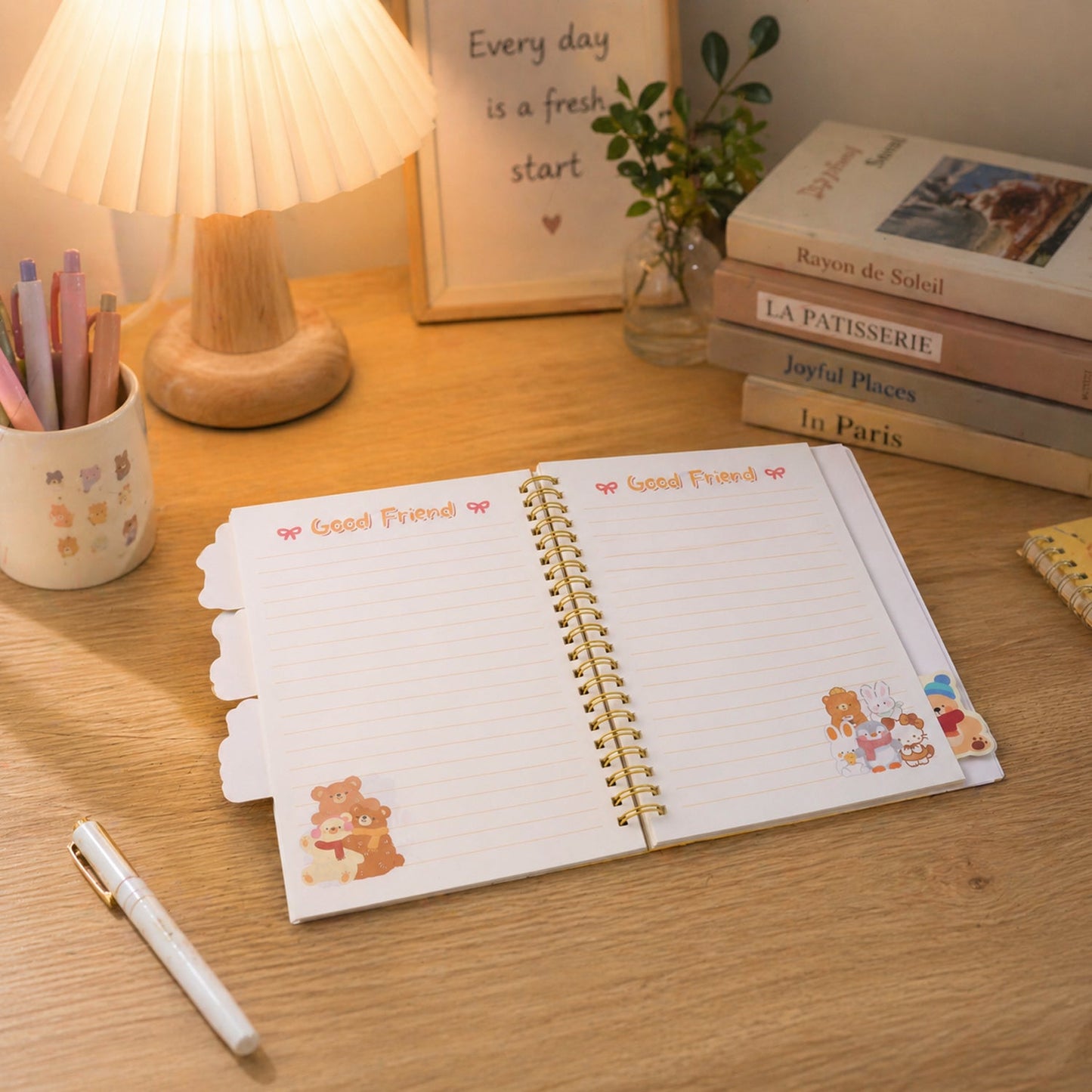 spiral bound notebook cute design