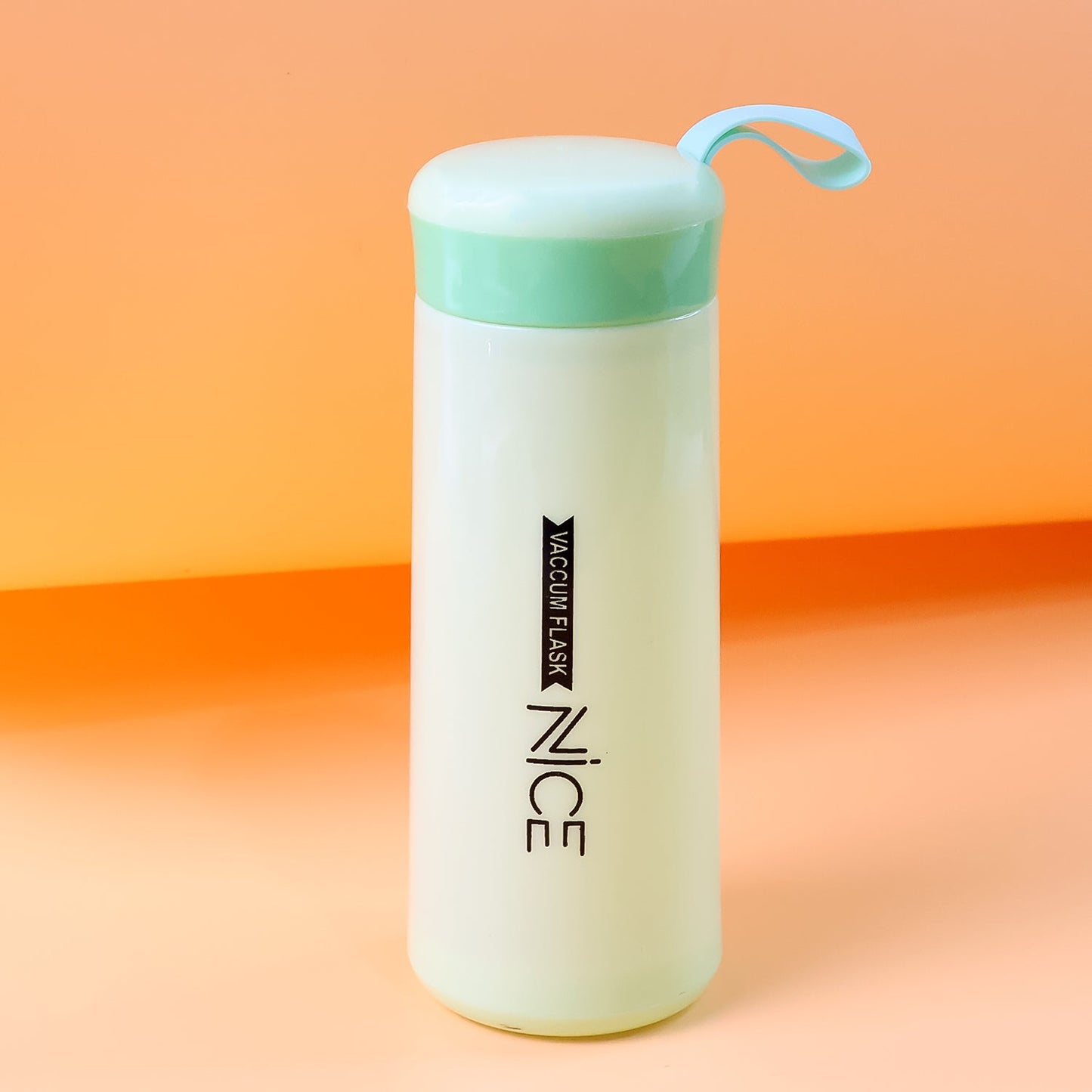 Leak-Proof Plastic Flask - (Green Color / 1 Pc / 400ML)