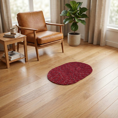Stylish Oval Floor Mat – (1 Pc, 50x30 Cm)