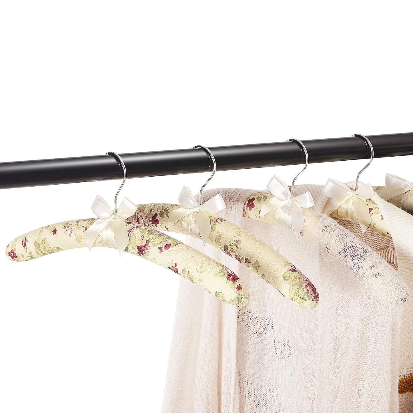 Premium Padded Floral Clothes Hanger (1 Pc)