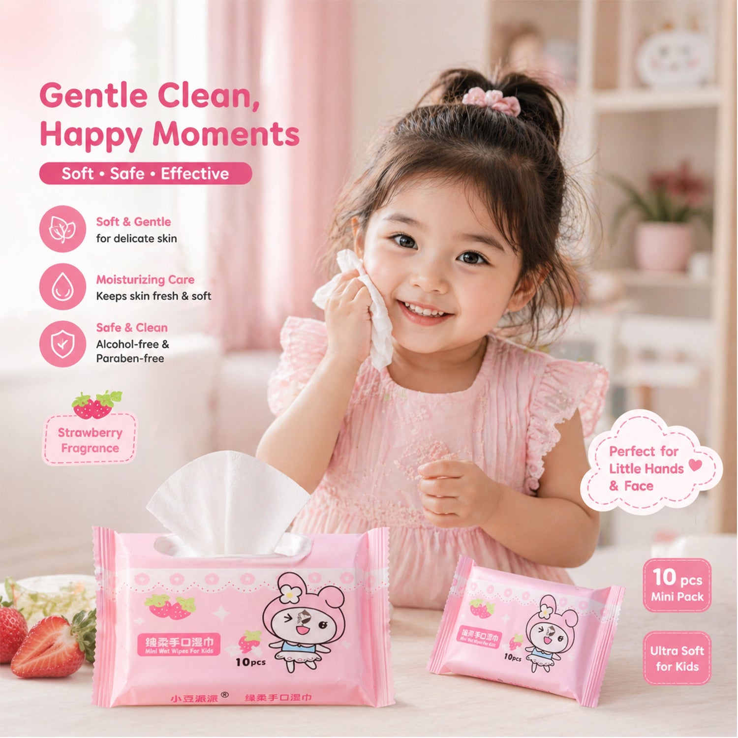 travel pack baby wipes cartoon