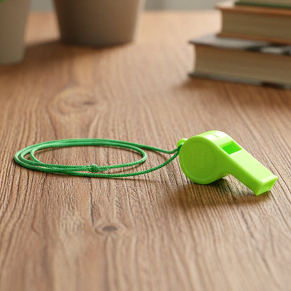 plastic safety whistle with lanyard cord