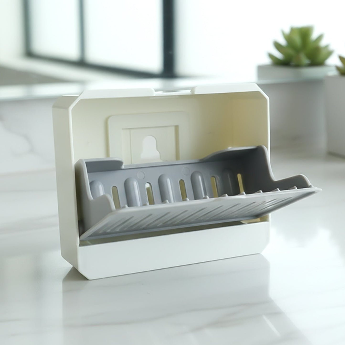 Wall Mounted Self-Draining Soap Holder (1 Pc)