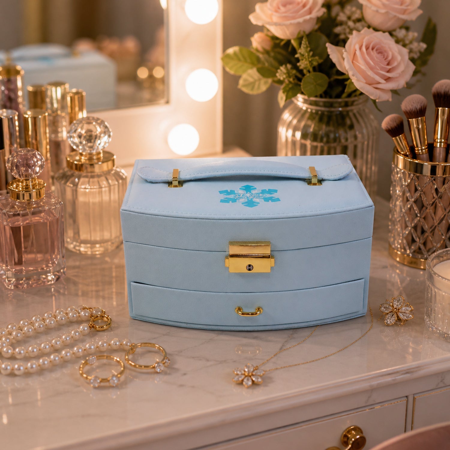 Premium jewellery storage box back view India