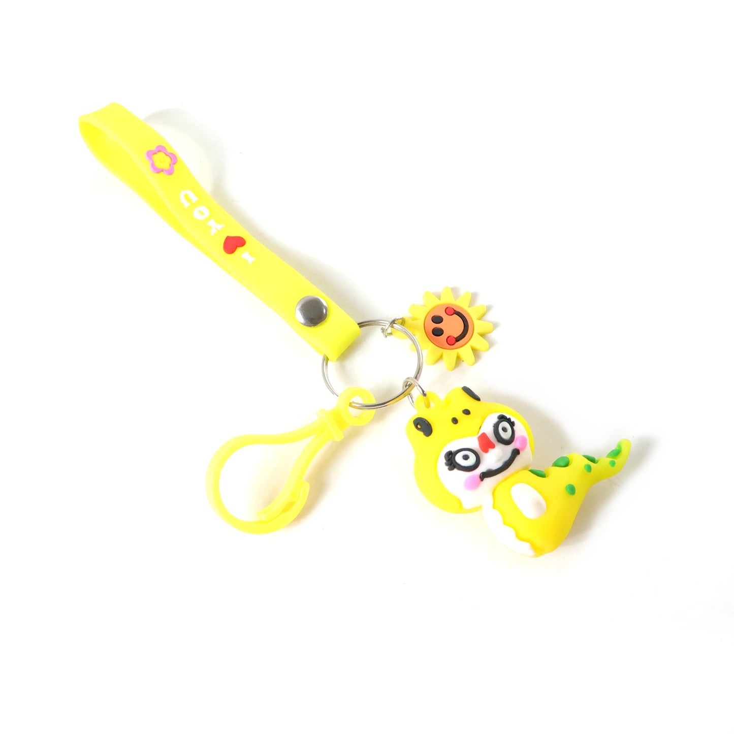 colorful dinosaur character keychain toy charm