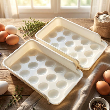  durable plastic egg holder tray set