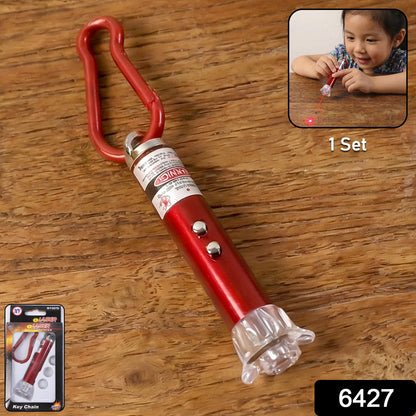4 in1 Laser Light, LED Flashlight + Torch Keychain + Laser Pointer