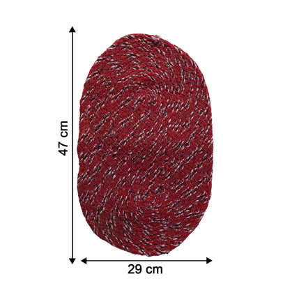 Stylish Oval Floor Mat – (1 Pc, 50x30 Cm)