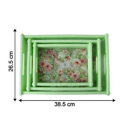Supermom Floral Printed Multipurpose Serving Tray Set (3 Pc Set)