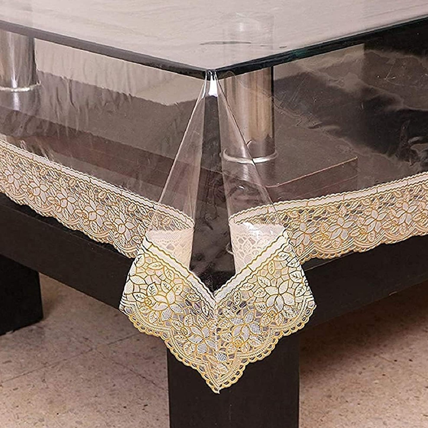 87x59 Inch Transparent PVC Table Cover (1 Pc)