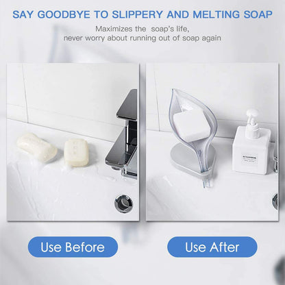 Self draining soap dish holder
