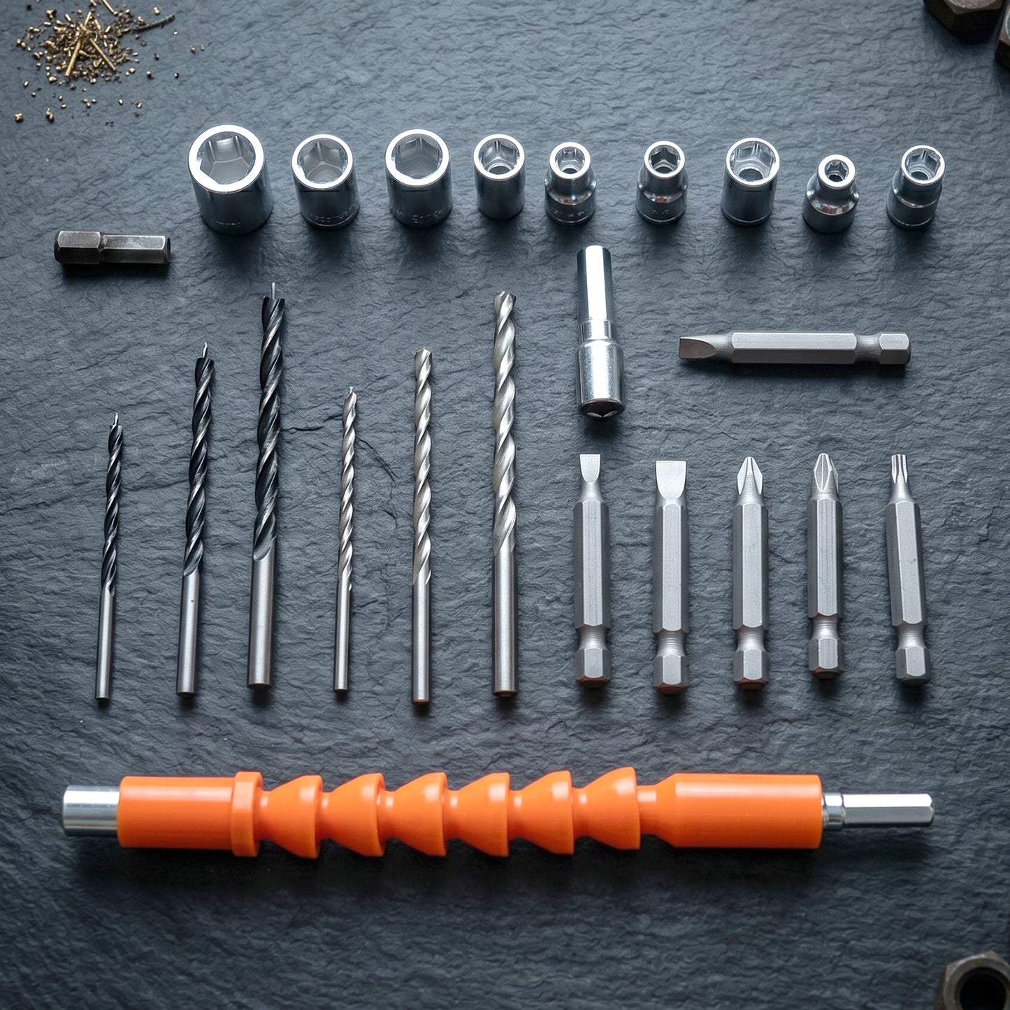 Drill Tool Kit Accessories Layout