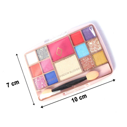 Multi-Color Eyeshadow & Compact Makeup Kit (15 GM / 1 Pc)