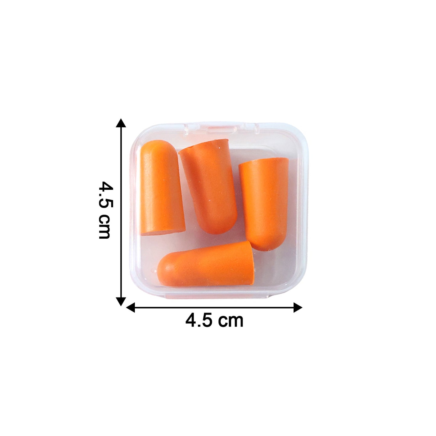 Soft Foam Noise Reduction Ear Plugs with Storage Case (4 Pair / 8 Pcs)