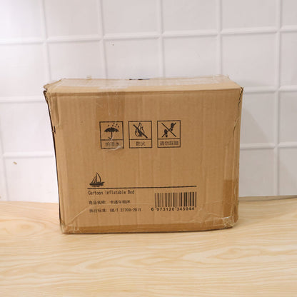 Brown box packaging cartoon inflatable bed
