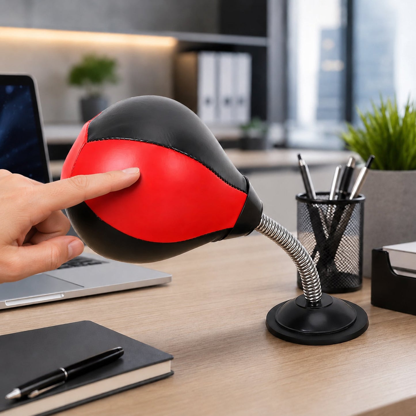 Inflatable Desktop Punching Bag with Air Pump (1 Pc)