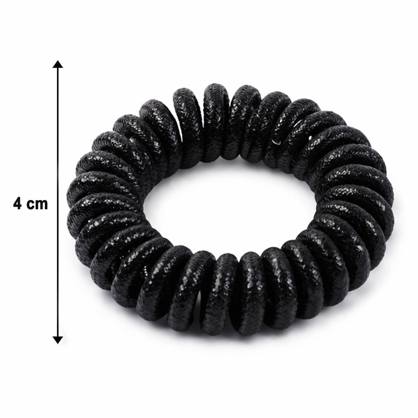 Soft Stretchable Telephone Wire Style Hair Bands Set (1 Pc)