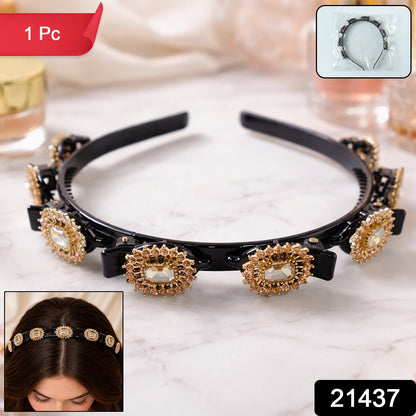 premium gold stone hair band