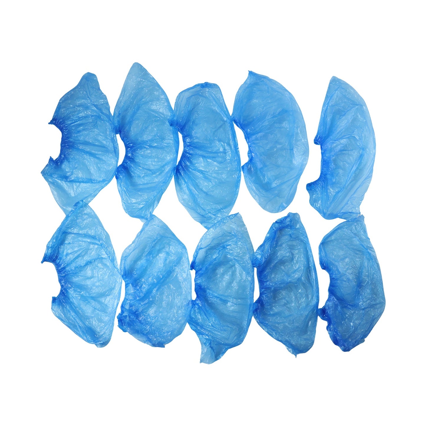 Disposable Plastic Shoe Cover Set with Elastic Fit (5 Pair Set)