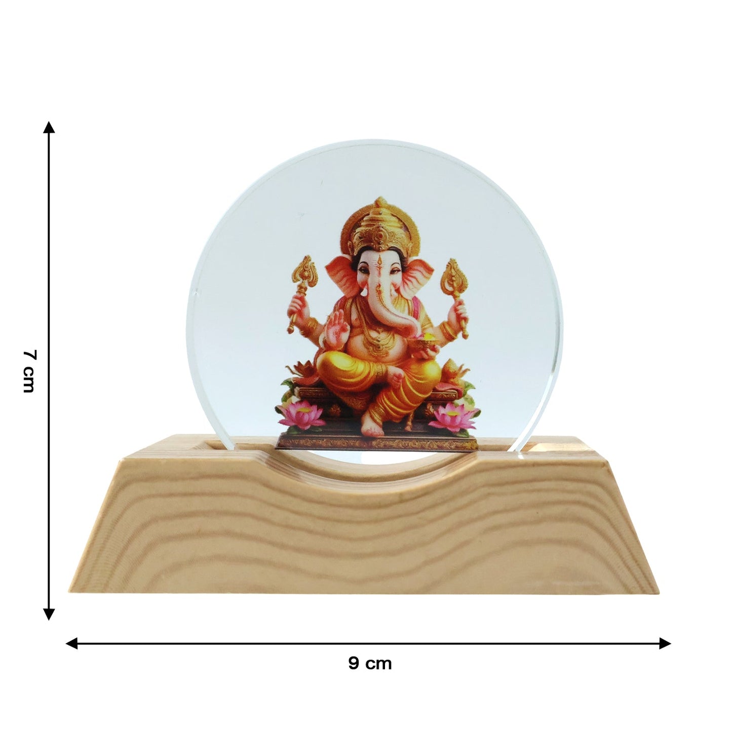 Premium 3D Lord Ganesha Acrylic LED Night Lamp (1 Pc)