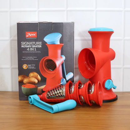Apex 4 in 1 Signature Rotary Grater with Interchangeable Blades