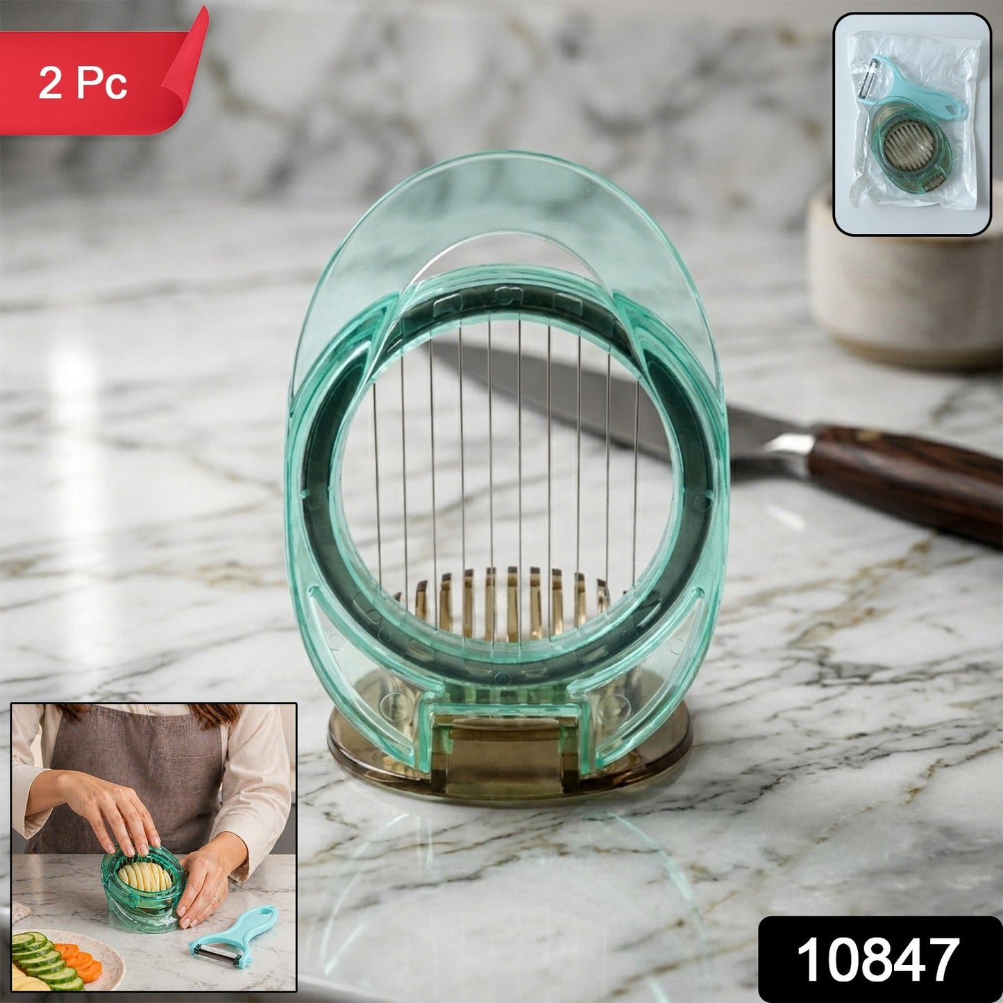 Multifunction Vegetable Cutter Slicer Set (2 Pc Set)