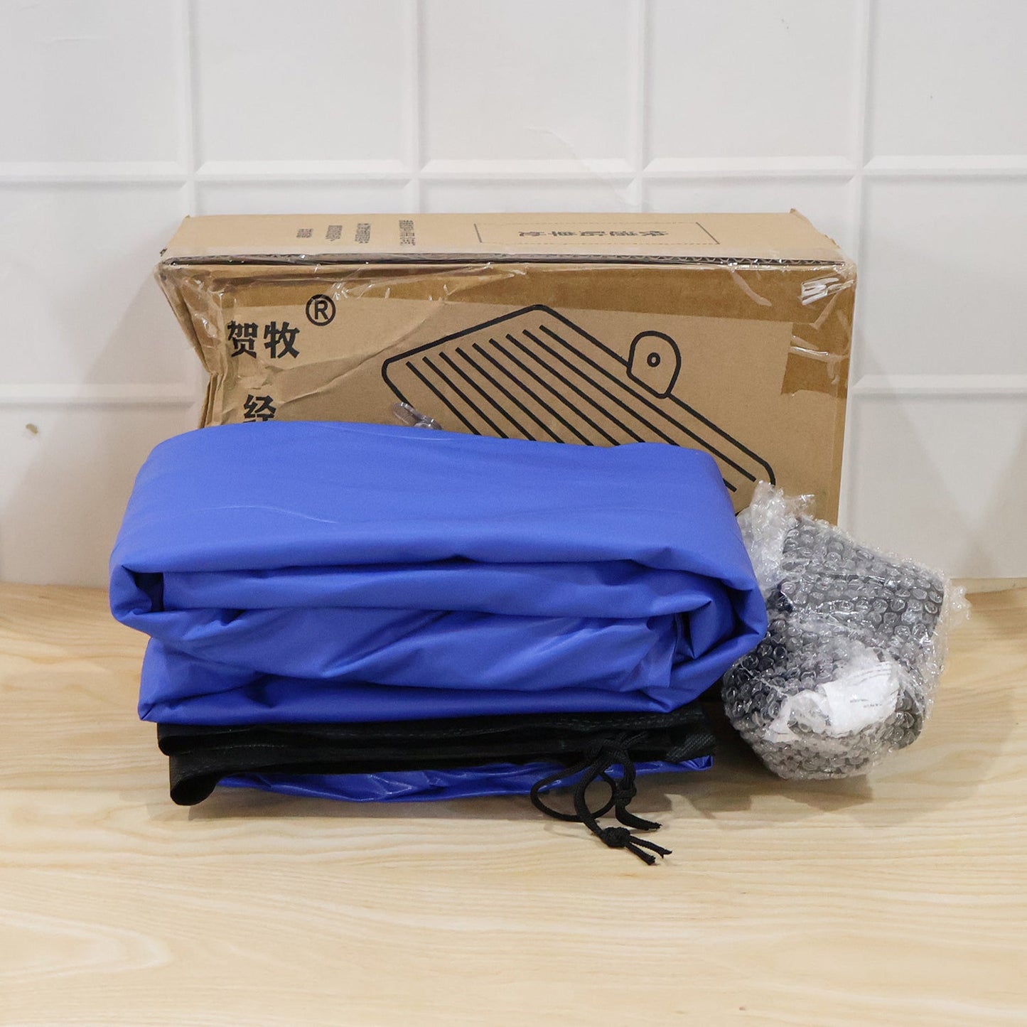 Car Air Mattress Folded with Packaging Box