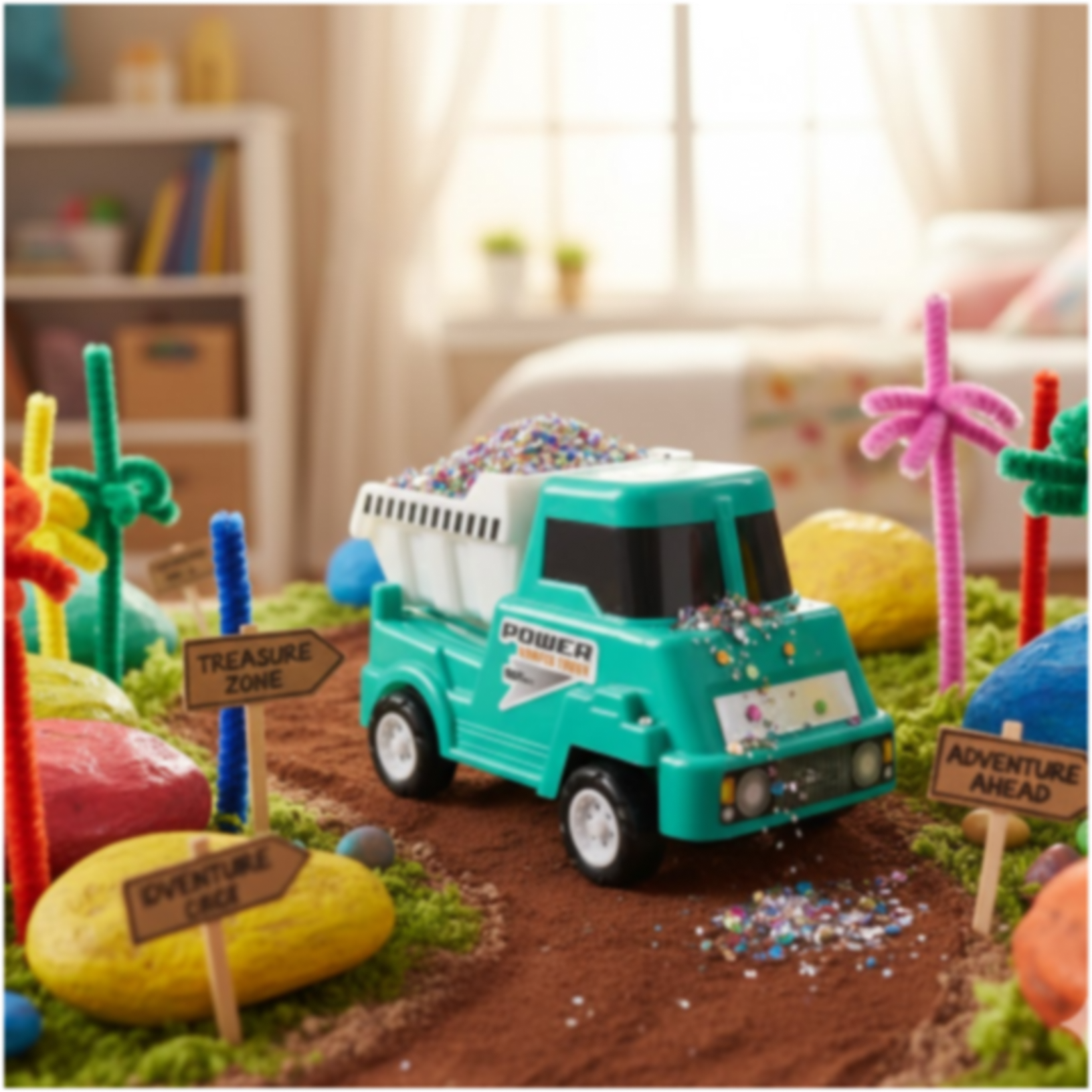 kids play dumper truck