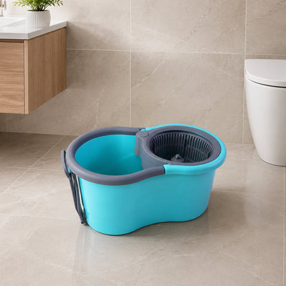 Plastic Spin Mop Set with Bucket - Bathroom Setup