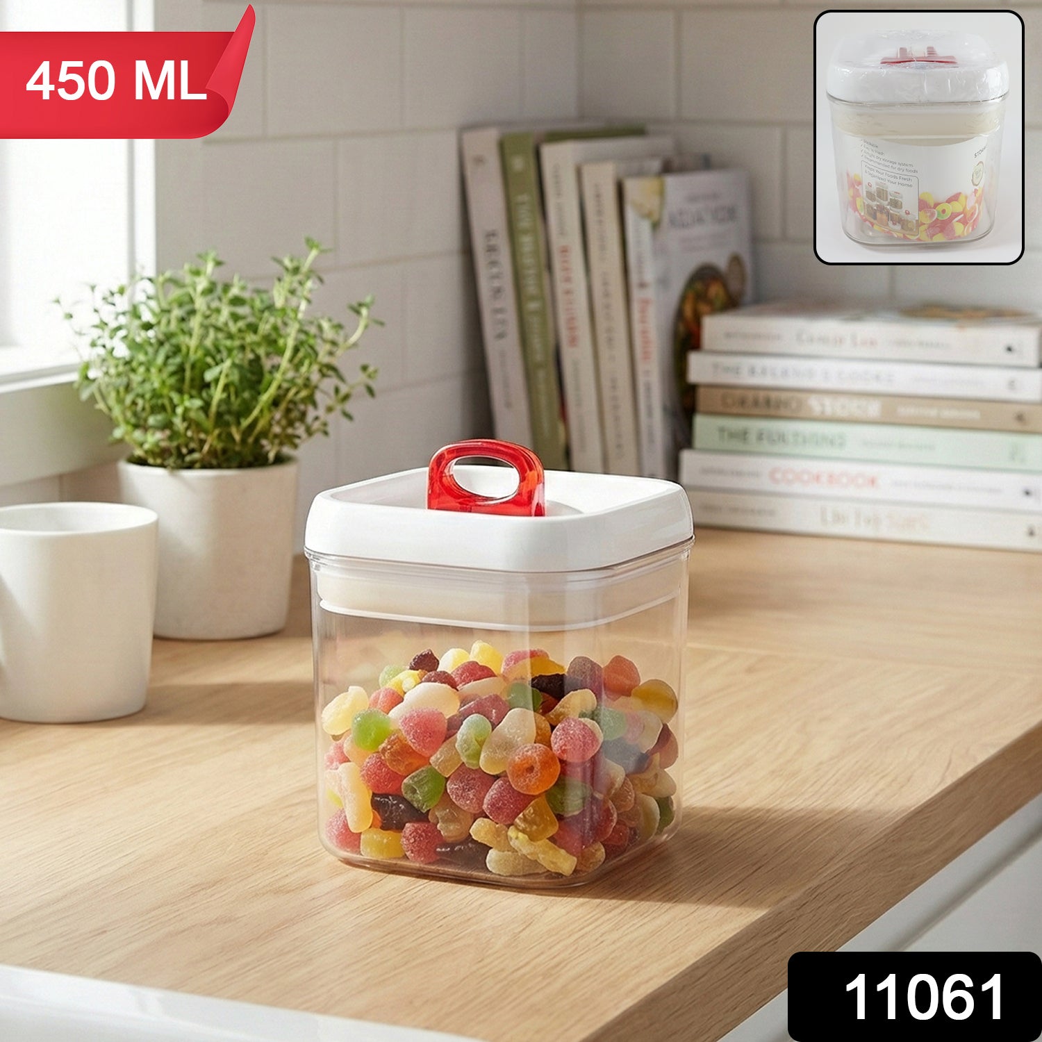 Leak-proof kitchen jar for grains and snacks