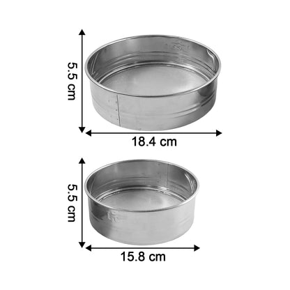 Multi-purpose fine mesh flour strainer set