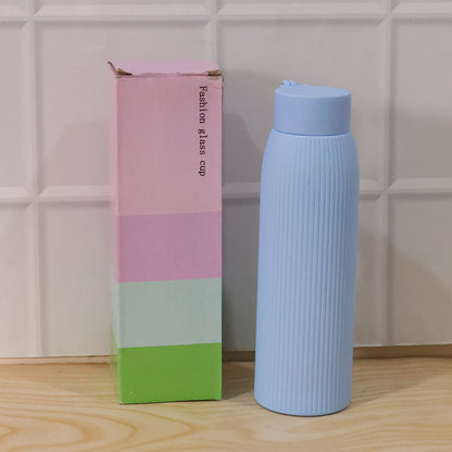 blue color kids drink bottle