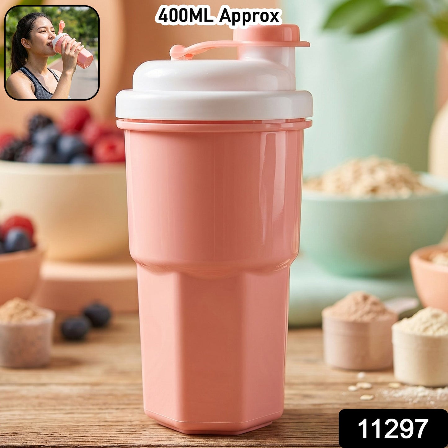 flip lid shaker bottle
