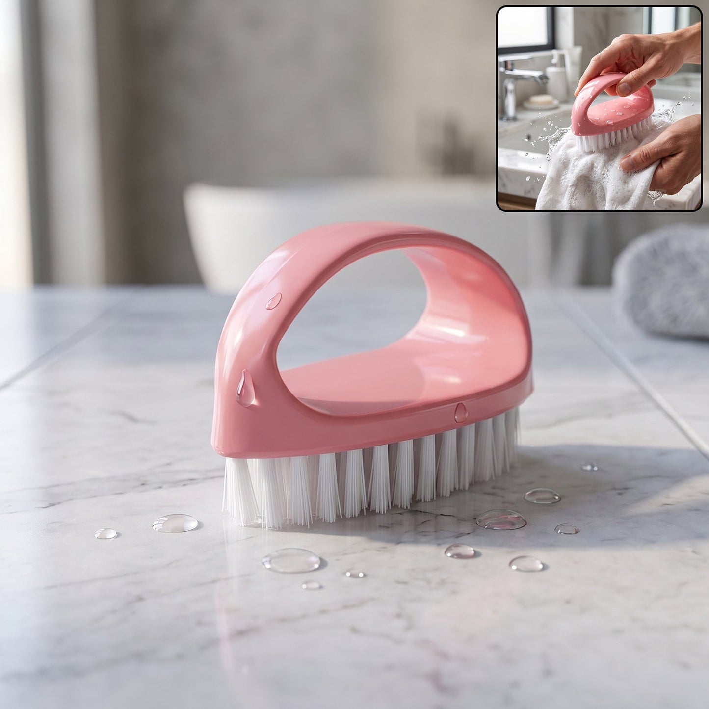 Pink Handle Scrub Brush