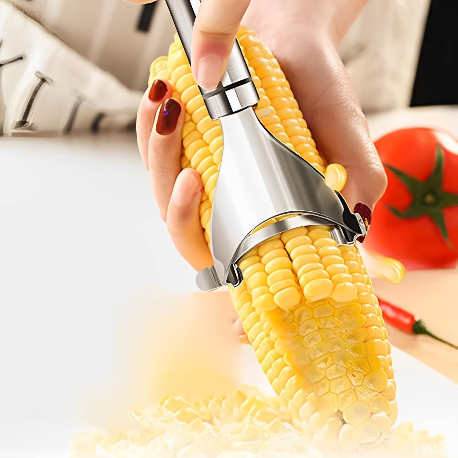 Serrated blade peeler