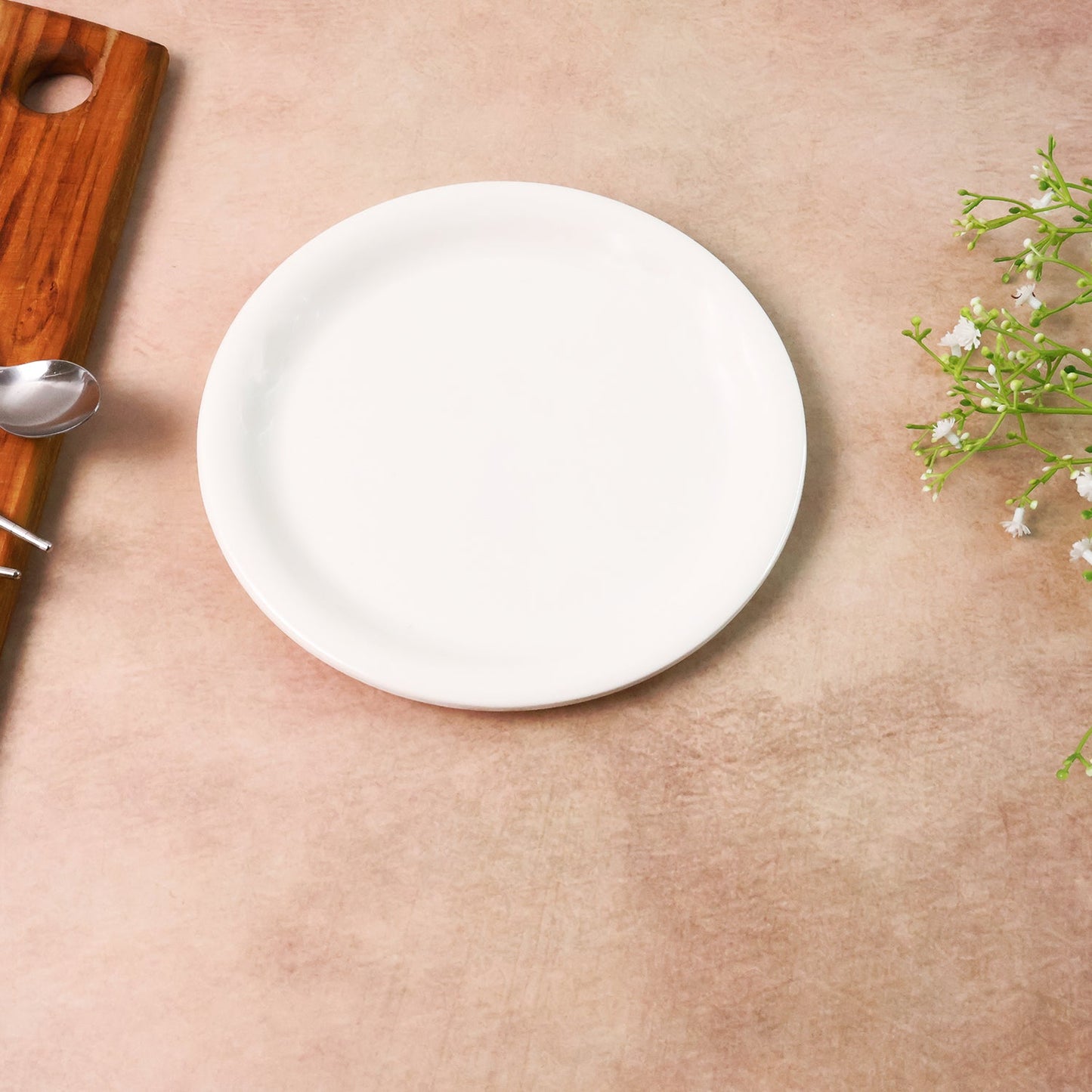Plastic Round Dinner / Serving Plate – 19 cm (1 Pc)